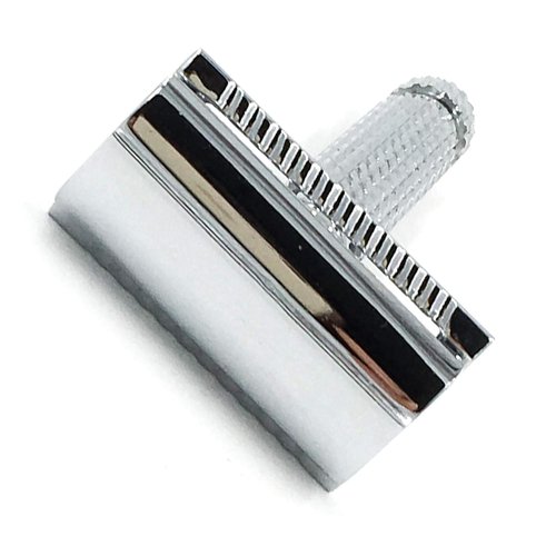 Parker 94R Double-Edge Safety Razor - Chrome-Plated Brass, Standard-Length Handle + 5 Premium Blades
