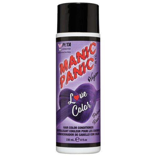 MANIC PANIC Medium Deep Violet Color Depositing Conditioner - Nourishes & Refreshes Hair - 8oz Purple Rose