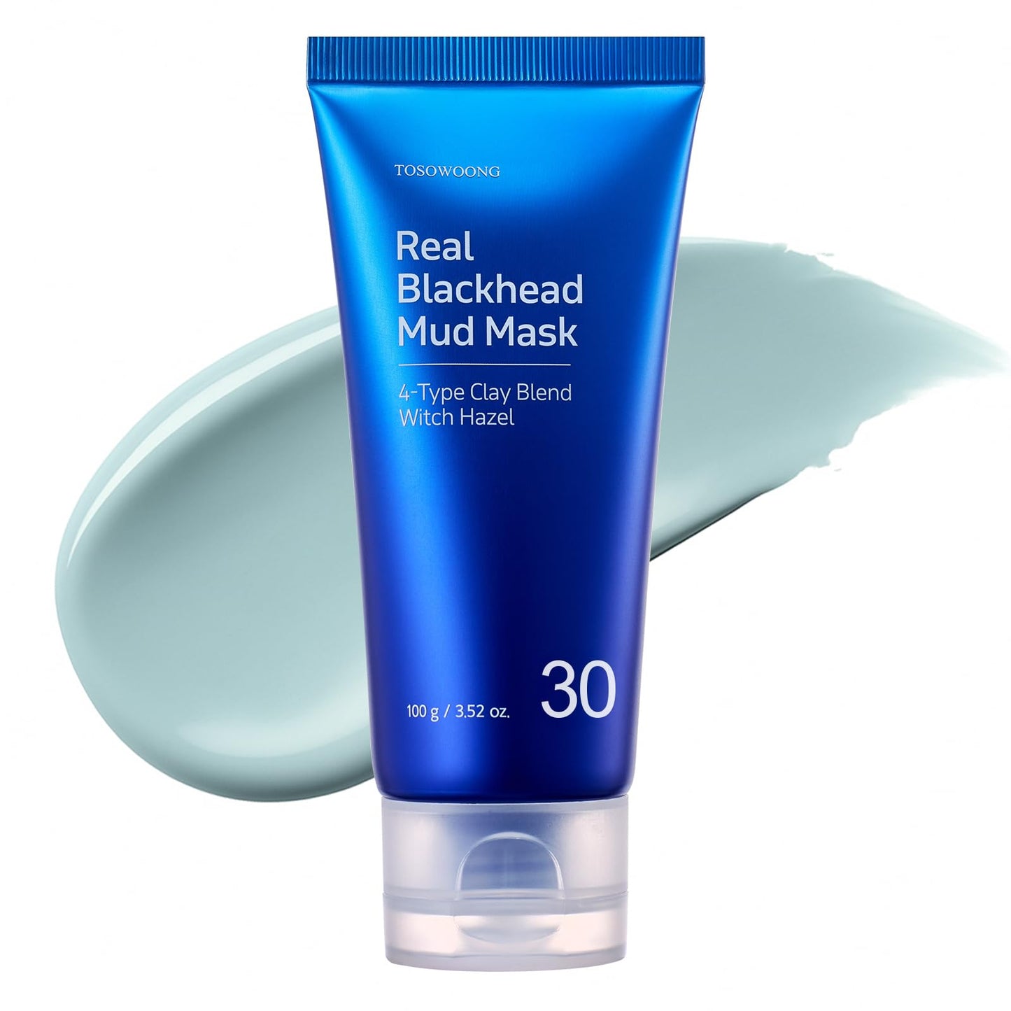 TOSOWOONG Real Blackhead Mud Mask, Facial & Nose Pore-Purifying Clay - Korean Mud Mask, Blackhead Remover for Face, Pore Tightening, Deep Pore Cleaner, Skin Cooling & Oil Control, 100 g / 3.52 oz.