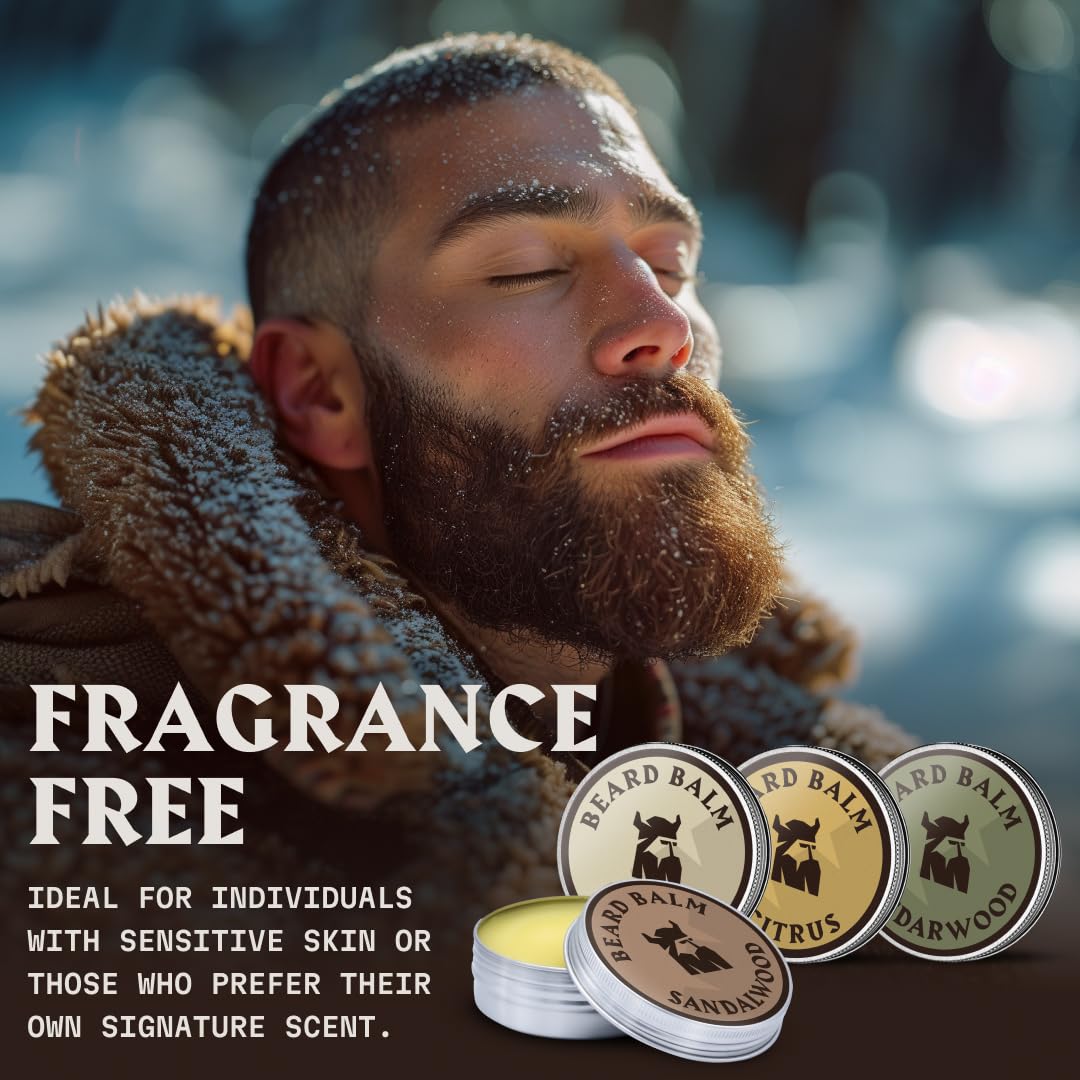 Striking Viking Beard Balm - Hydrating Moisturizer & Beard Butter Variety Pack | 4 Assorted Scents, 1 Oz Tins