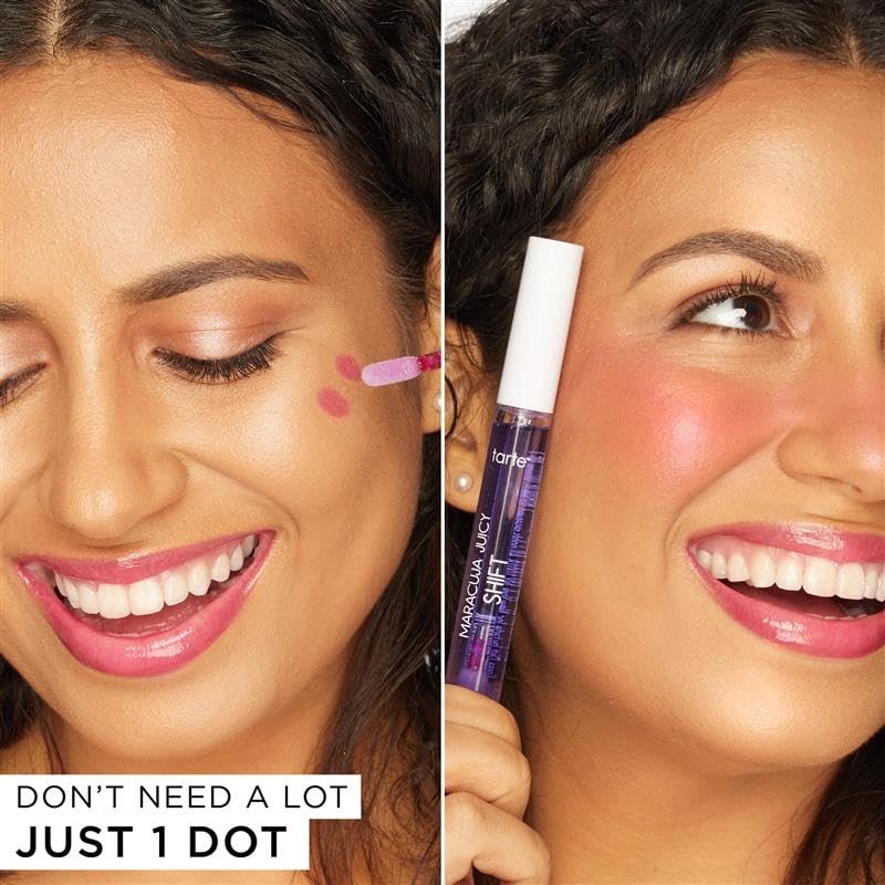Tarte Maracuja Juicy Lip & Cheek Shift - pH-Powered Gloss Balm with Vitamin E & Hyaluronic Acid | Vegan, Cruelty-Free