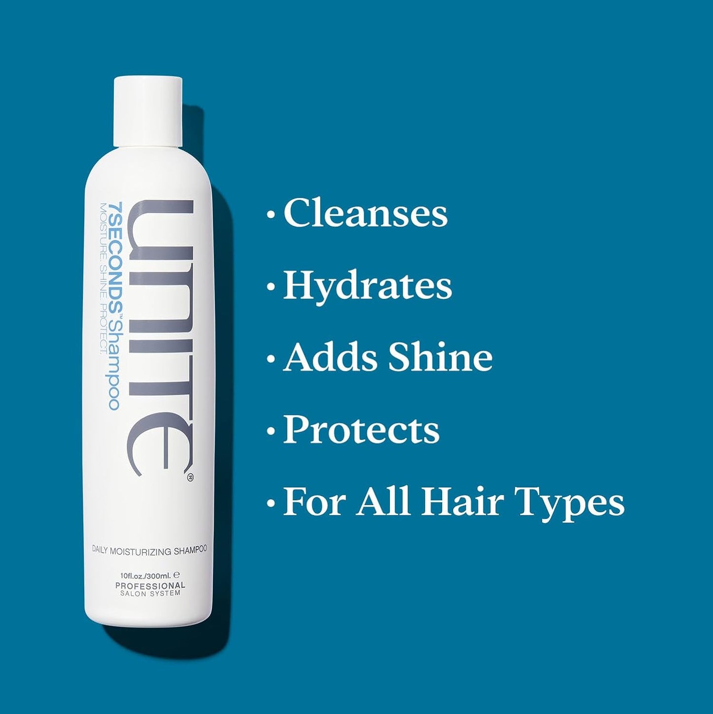 UNITE Hair 7SECONDS Shampoo, Conditioner & Detangler - Hydrates, Strengthens & Protects - 8 Fl Oz, 10 Fl Oz