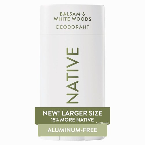 Native Aluminum-Free Deodorant - Balsam & White Woods | 72-Hour Odor Control Stick, 3.1 oz
