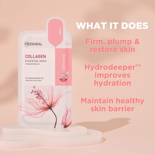 Mediheal Collagen Teatree Sheet Mask - 20 Essential Masks for Lifting, Firming & Soothing All Skin Types
