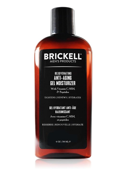 Brickell Men's Rejuvenating Anti-Aging Gel Moisturizer - Natural, Fast Absorbing Formula for Fine Lines (4 oz)