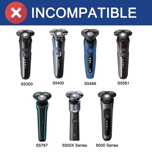 Philips Norelco SH50 Replacement Heads - 6 Pack Compatible Blades for Series 5000 Shaver