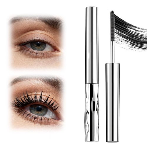 Iron Wand Mascara - 2025 Upgraded Waterproof Metal Wand for Long-Lasting 3D Curling Lashes | Black