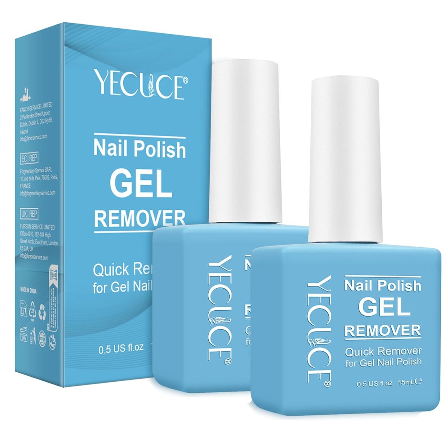 Skiennix Gel Nail Polish Remover - Quick & Easy 2-Minute Formula | 15ml, No Foil Needed