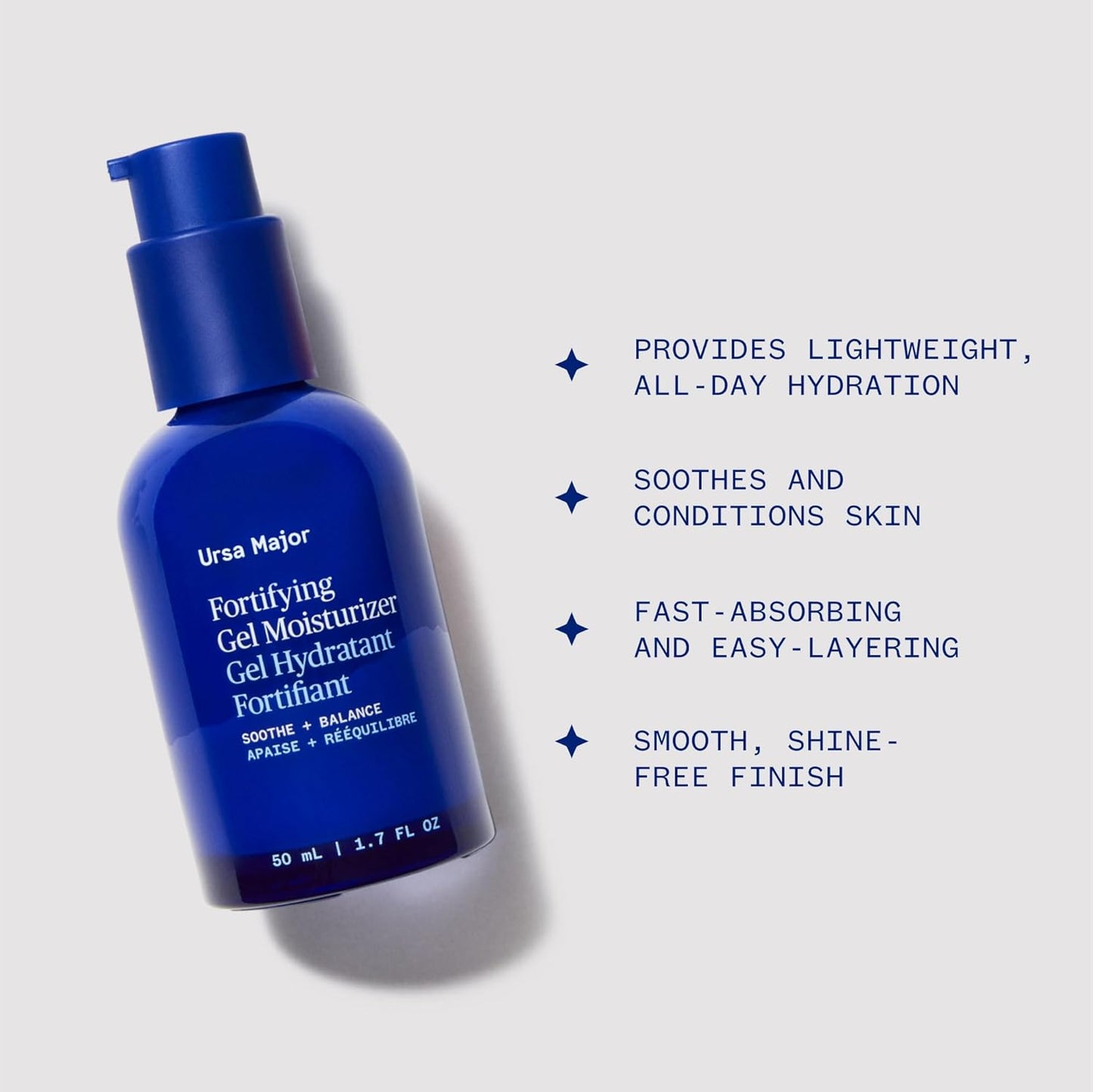 Ursa Major Fortifying Gel Moisturizer - Hydrating Daily Facial Lotion | Vegan & Cruelty-Free | 1.7 oz