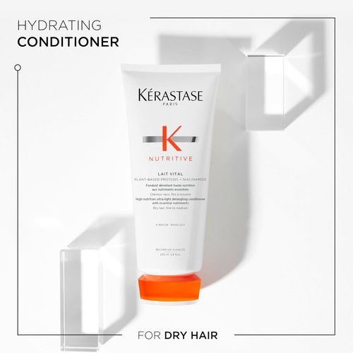 Kerastase Nutritive Bain Satin Shampoo & Lait Vital Conditioner Set | Nourishes Fine to Medium Dry Hair