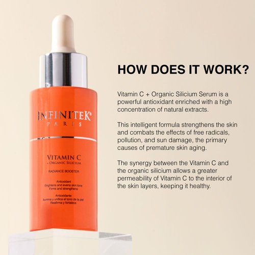 Infinitek Paris | Vitamin C Face Serum | Hydrating & Brightening Antioxidant | 1 fl oz / 30 ml