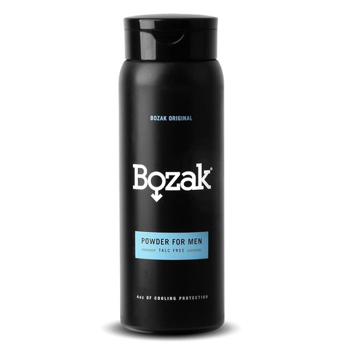 Bozak Cooling Body & Foot Powder for Men - Talc-Free Deodorant, Jock Itch Defense, Sweat Absorption | 4 oz.