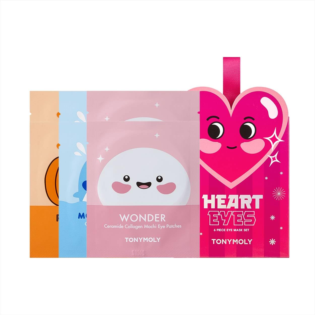 TONYMOLY Hydrogel Eye Mask Set - 6 Assorted Masks for Fine Lines, Dark Circles & Moisturizing | Collagen & Hyaluronic Acid