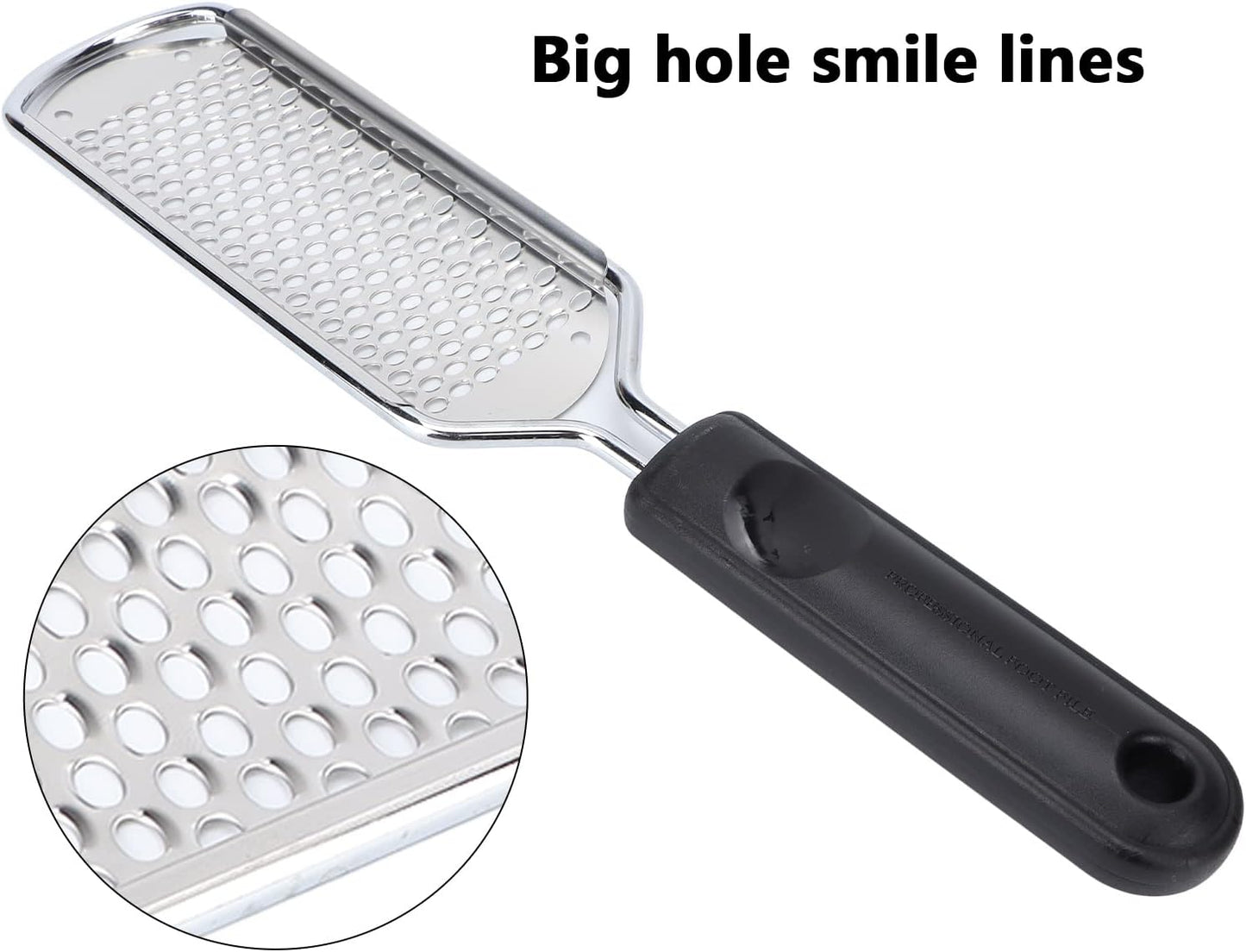 Skiennix Colossal Pedicure Rasp Foot File - Professional Stainless Steel Hard Skin Remover | Detachable Design for Wet & Dry Use