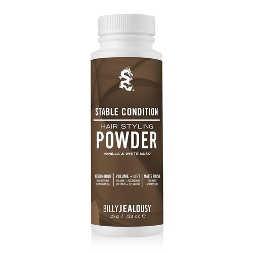 Billy Jealousy Hair Styling Powder - Medium Hold Volume & Texture Powder for Men | Matte Finish, Vegan, Black Pepper & Vanilla Scent