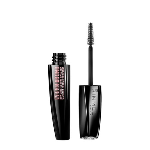 Rimmel Wonder'Bond Mascara - Volumizing Bonding Serum with Biotin | 001 Black, Smudge Proof, 0.39oz