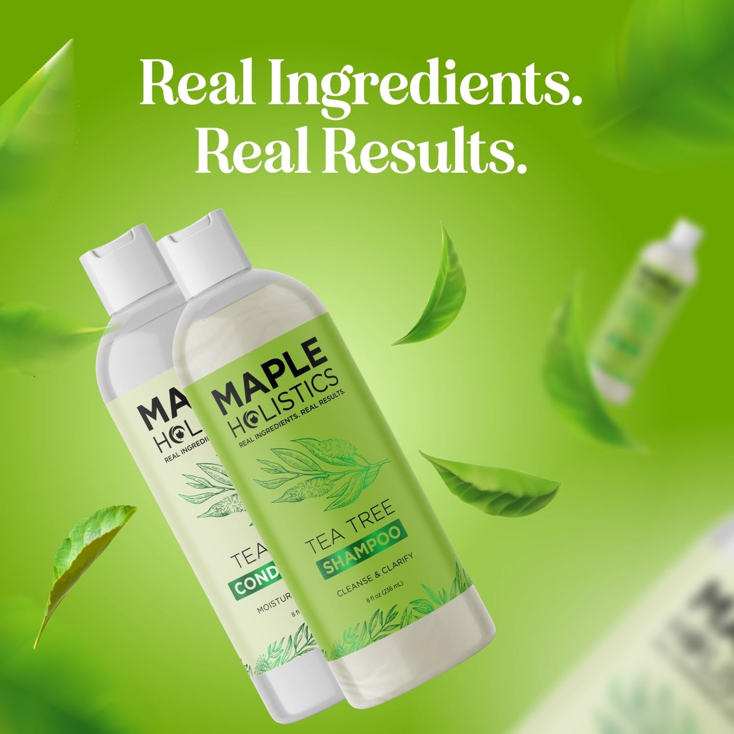 Tea Tree Shampoo and Conditioner Set | Sulfate-Free Clarifying Formula with Australian Tea Tree Oil - 8 Fl Oz