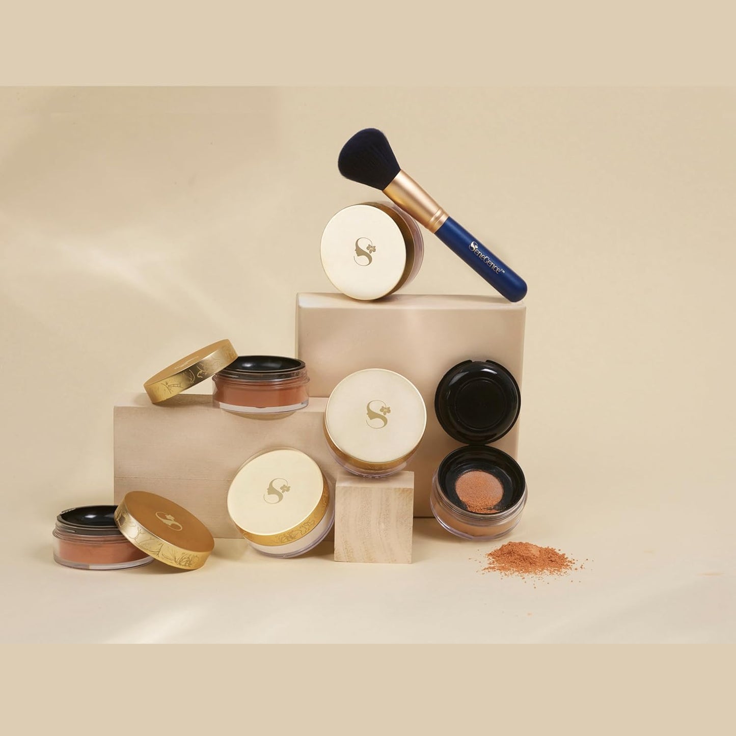 SeneGence Loose Setting Powder - Medium 0.29 Oz | Matte Finish & Lightweight Oil-Absorbing Formula