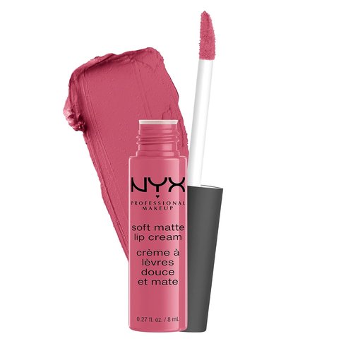 NYX PROFESSIONAL MAKEUP Soft Matte Lip Cream - Lightweight Liquid Lipstick in Milan (Dark Pink-Brown)