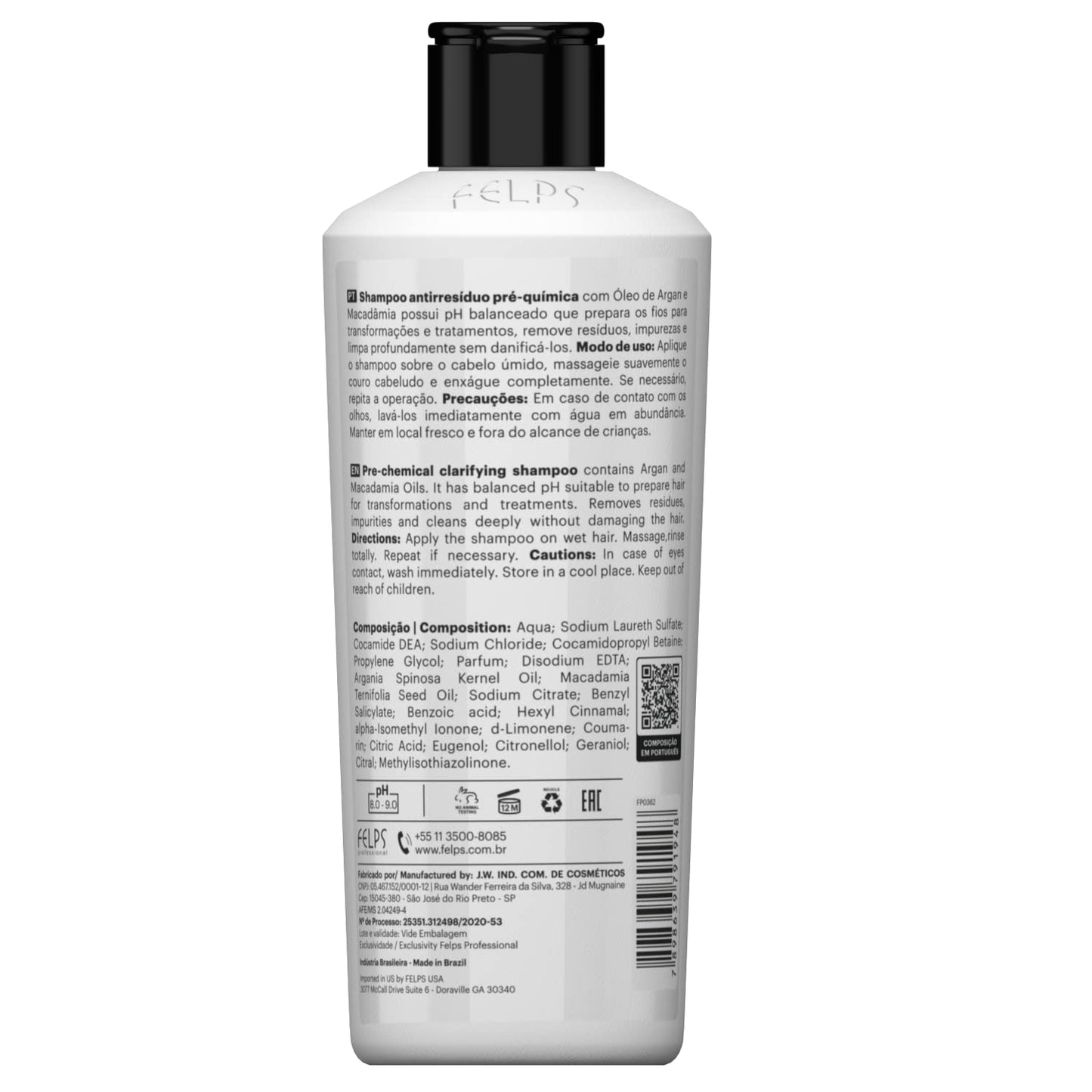 Felps Clarifying Shampoo - Anti-Residue Deep Clean Treatment | 250ml/8.5oz