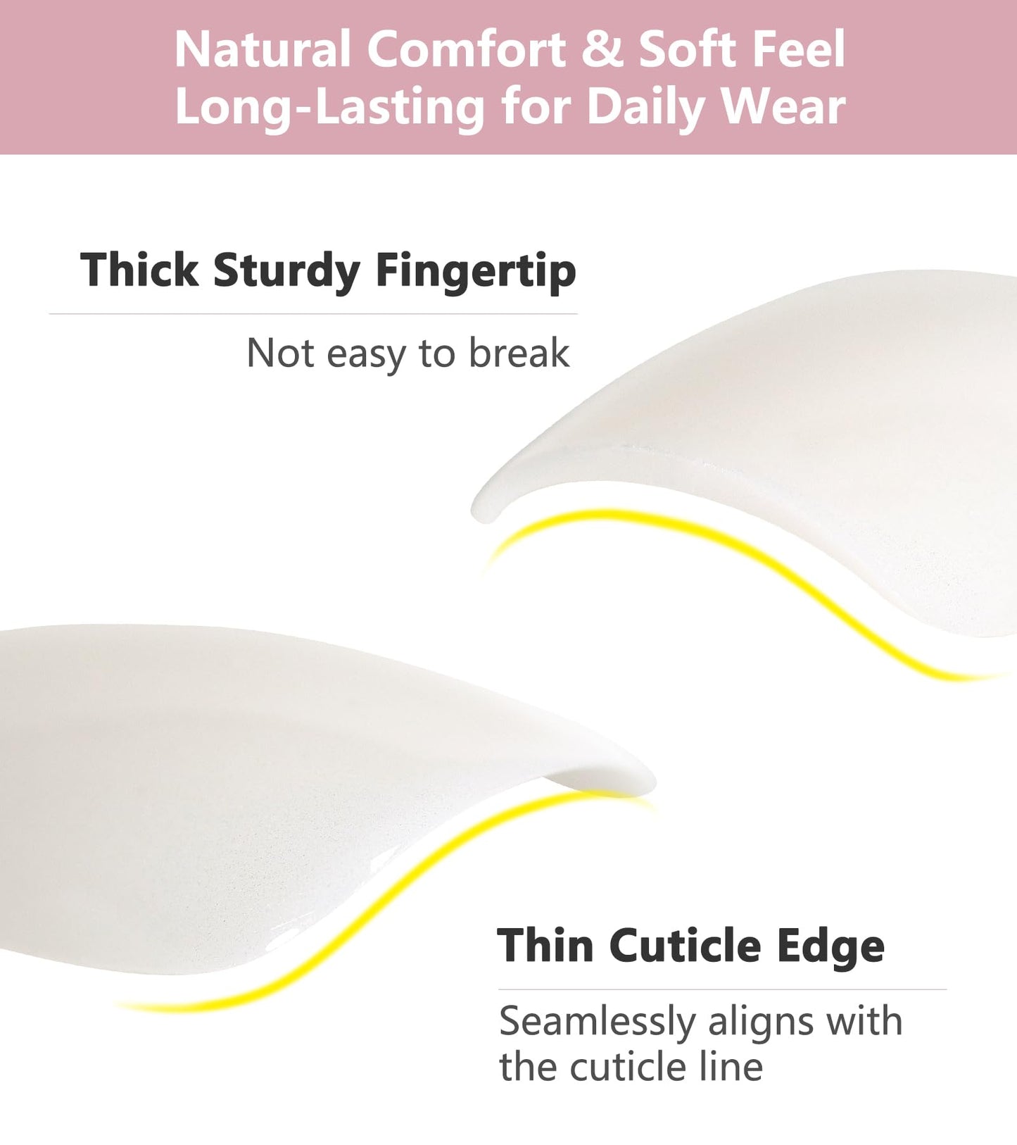 Artquee Press on Nails Short Soft Nude Square False Tips Glossy Reusable Fake Stick on Nails Kit for Women - 30 PCS 15 Sizes