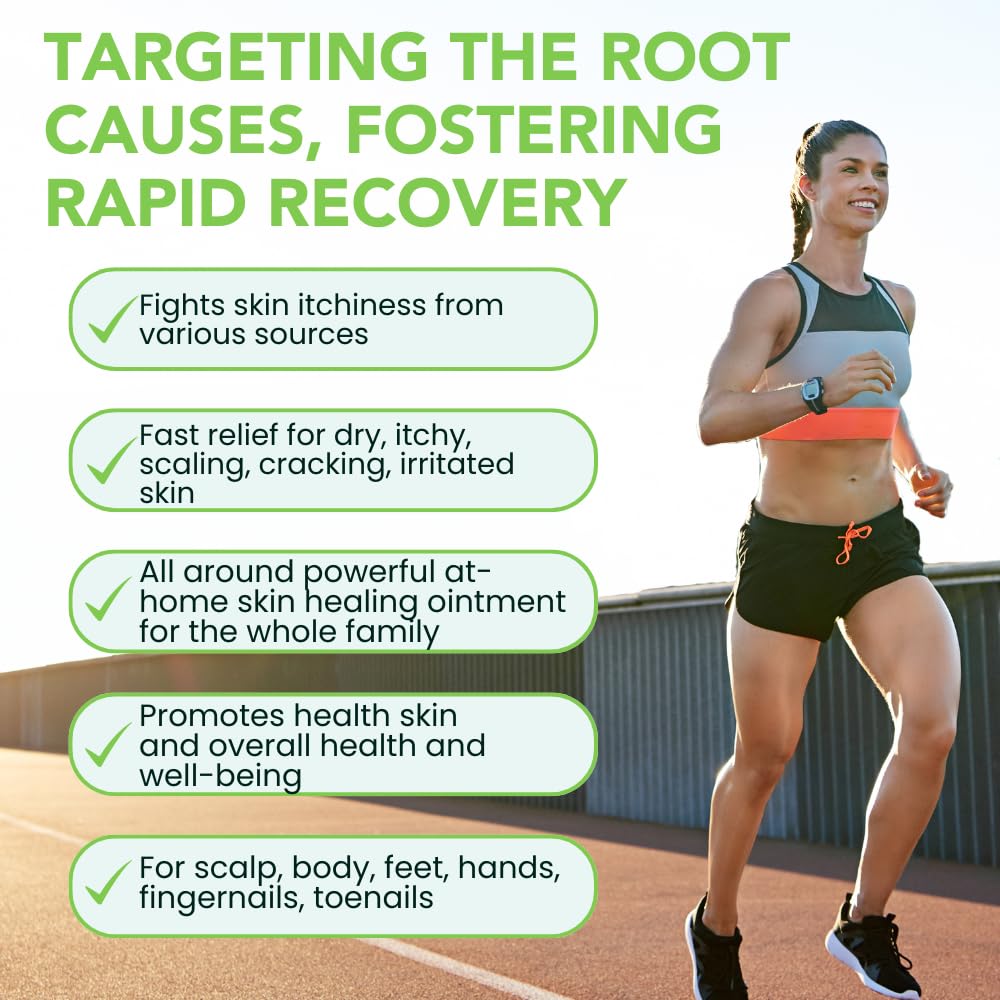 THENA Natural Wellness Athletes Foot Balm Extra Strength, Athletes Foot Treatment Cream, Heals Dry Cracked Feet Heels Itchy Skin Nails Toenails Advanced Foot Care for Men Women