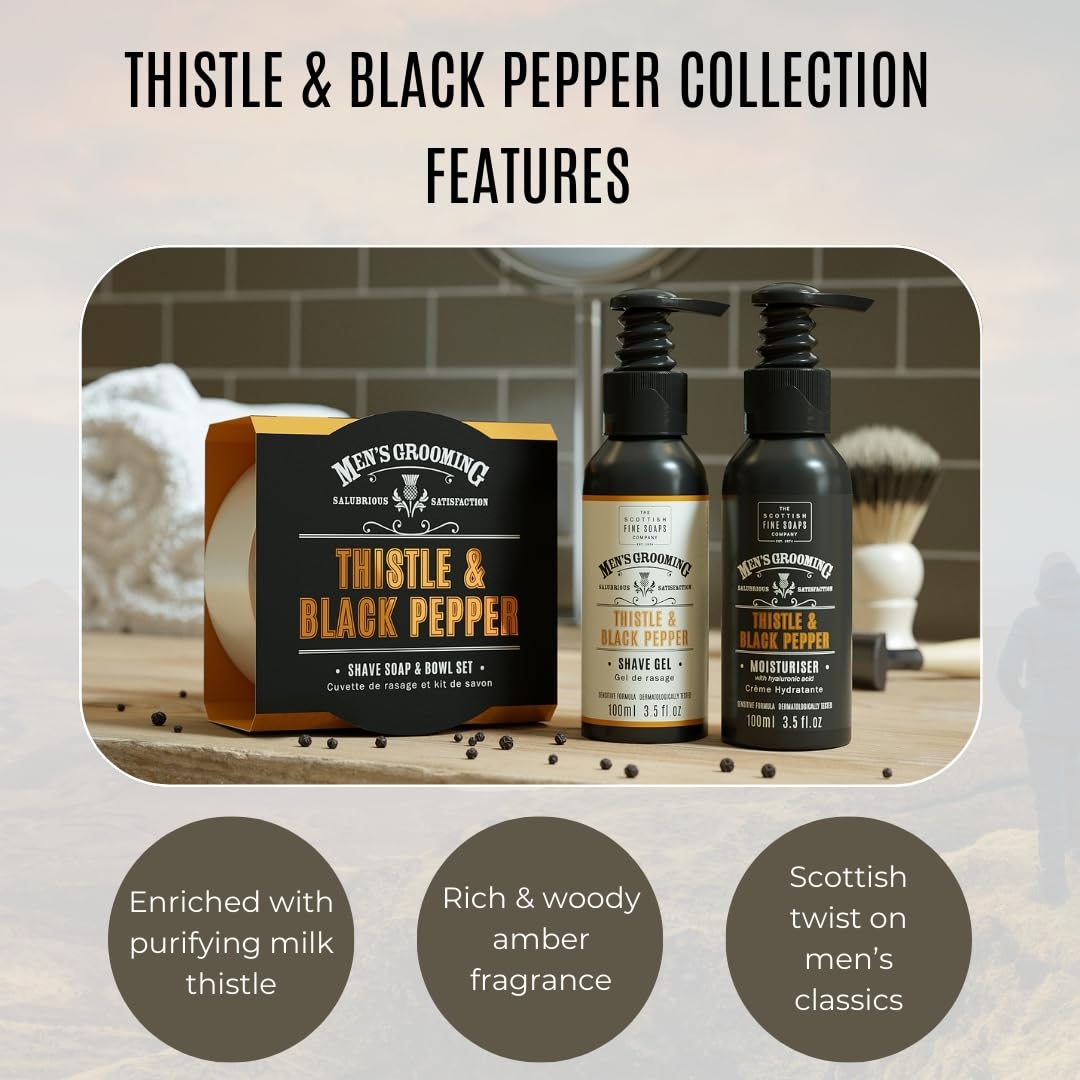 Scottish Fine Soaps Co. Thistle Pepper Body Wash - Nourishing 500ml Hydrating Formula