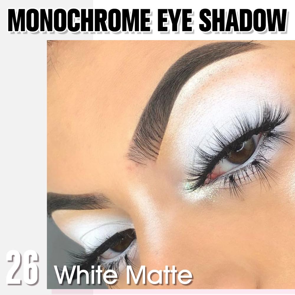 Skiennix Matte White Single Eyeshadow - Creamy, Pigmented Formula | Waterproof & Long-Lasting 26g