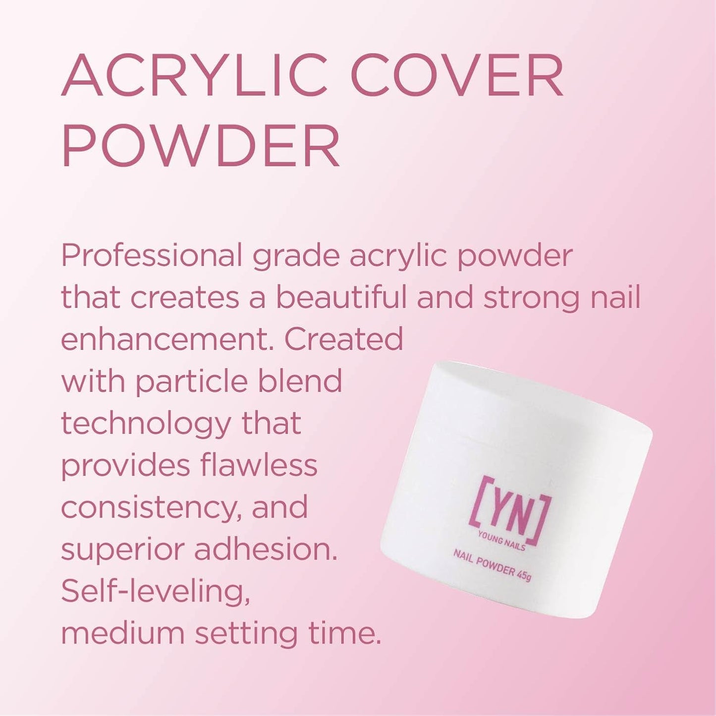 Young Nails Acrylic Cover Powder - Earth Tone | 45g for Flawless Nail Art