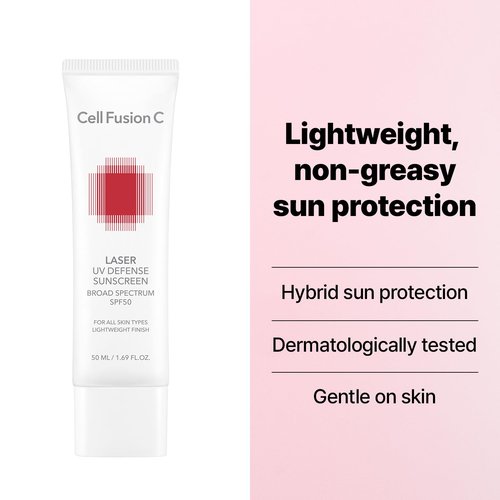 Cell Fusion C Laser UV Defense Sunscreen SPF 50, PDRN Sunscreen, Lightweight & Soft Matt Finish, Oxybenzone Free, Korean Skin Care, 50ml / 1.69 fl.oz