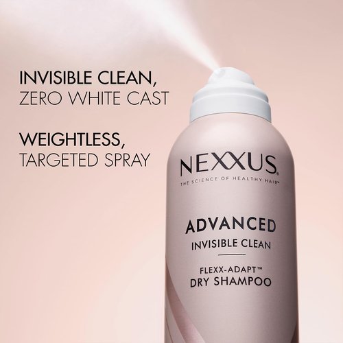 Nexxus Dry Shampoo - Advanced Invisible Clean for Soft, Shiny Hair | Travel-Size 3-Pack, 1.15 Oz Each, Rose & Waterlily Scent