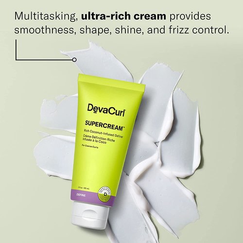 DevaCurl SuperCream Ultra-Rich Moisturizing Definer - Hydra-Definition Blend | Versatile Styling Cream