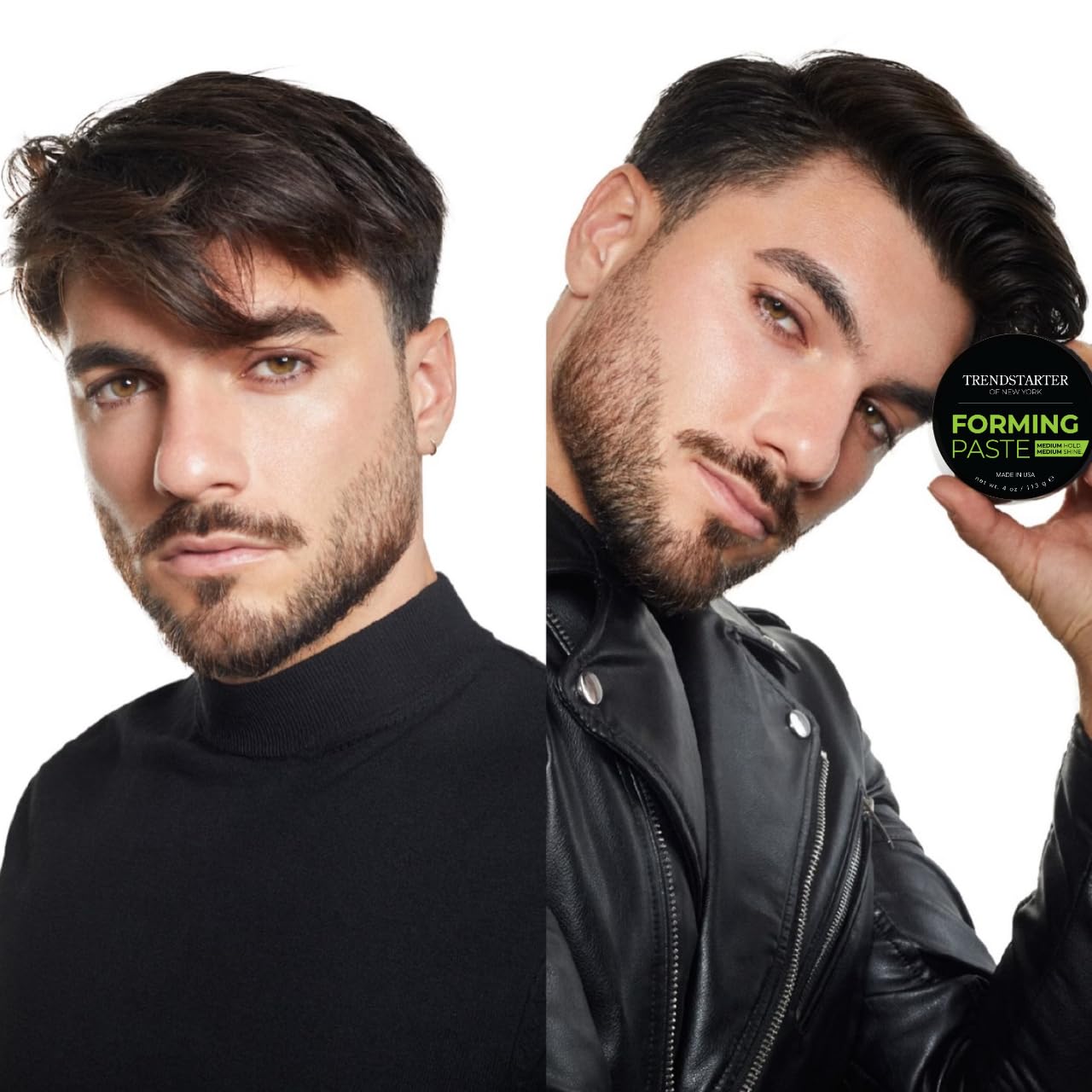 TRENDSTARTER Forming Paste - Lightweight Water-Based Hair Cream for All Hair Types - 4oz Medium Hold & Shine