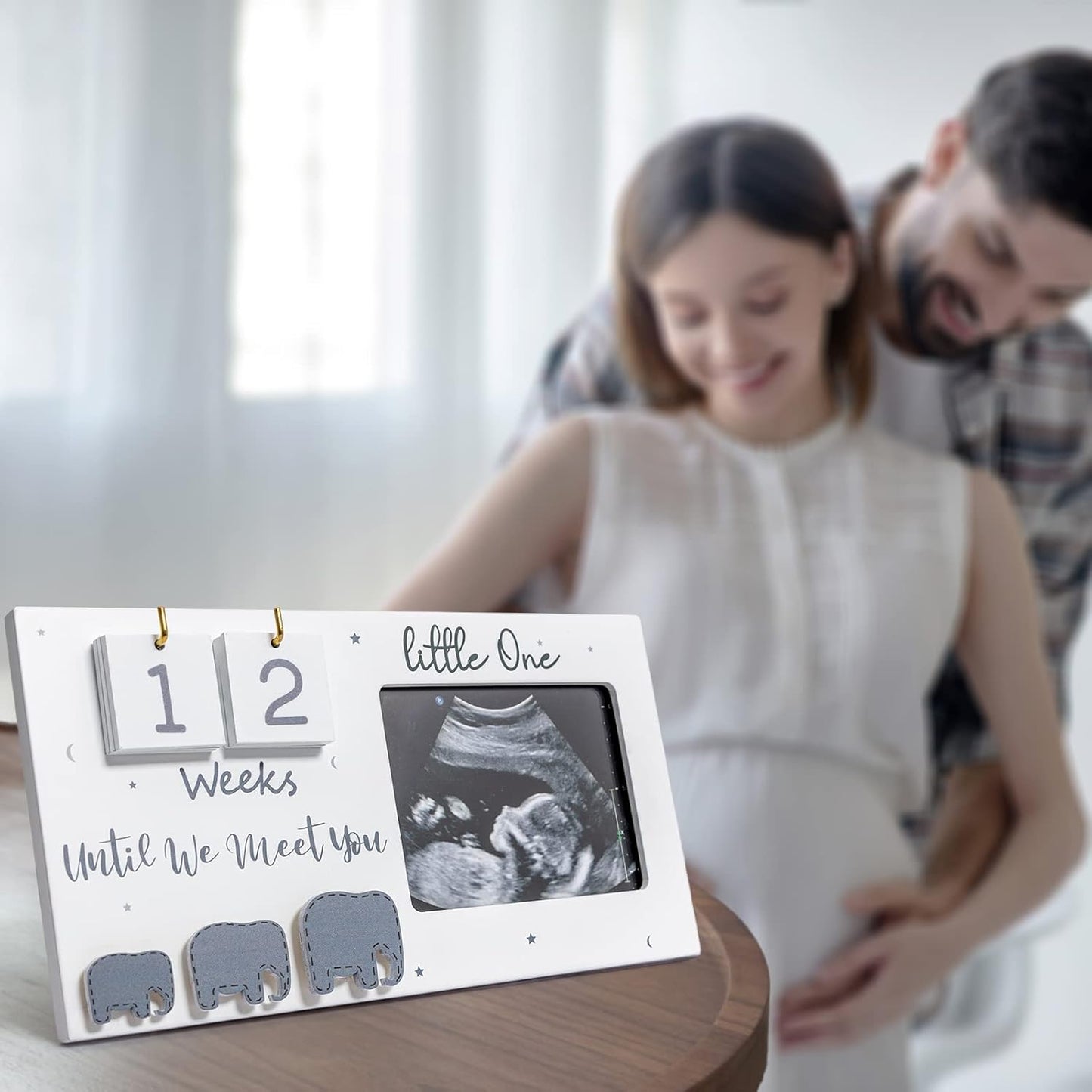 Sonogram Picture Frame - Ultrasound Photo Frame with Baby Countdown Weeks | Perfect Pregnancy Gift for Expecting Parents