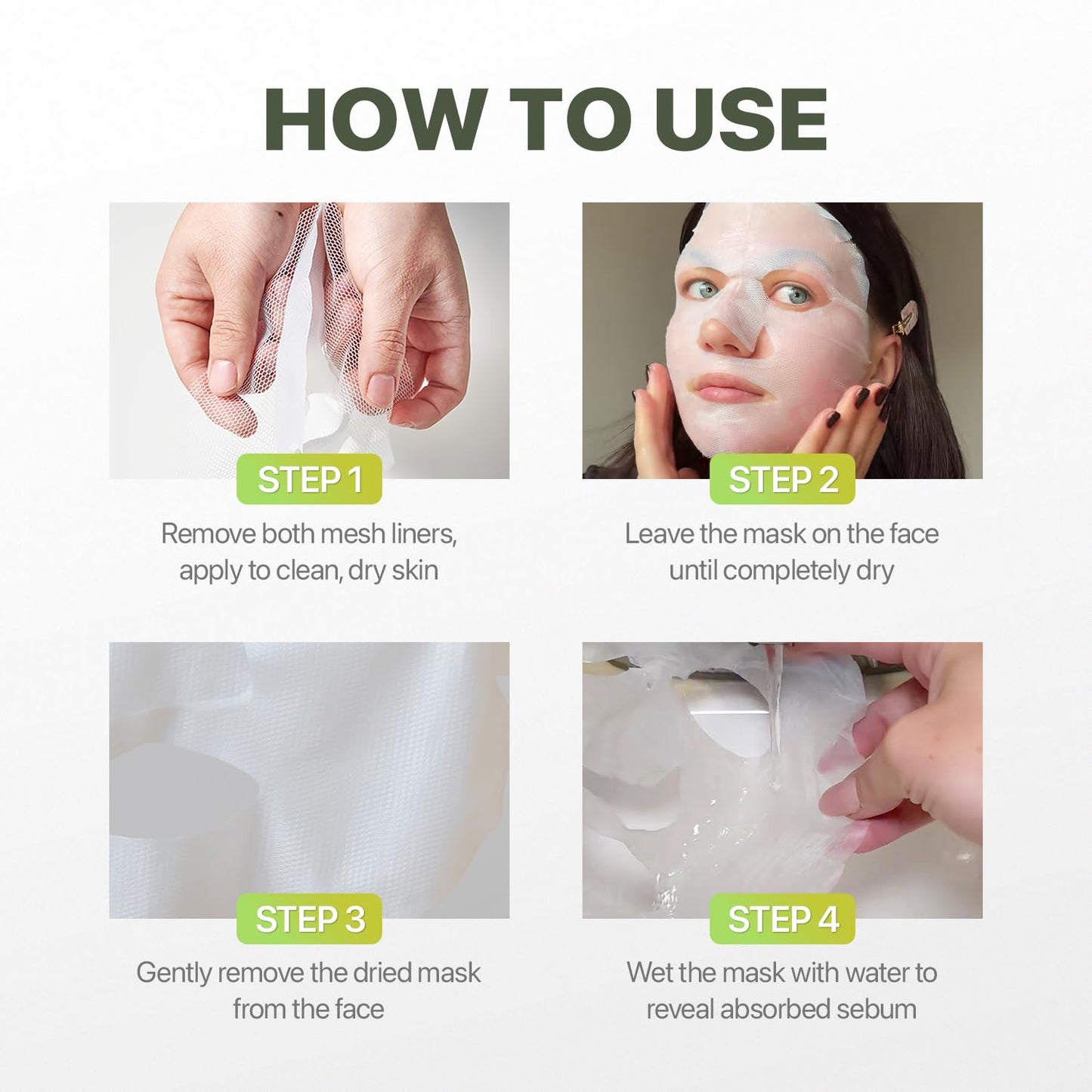 Trouble Patch Mask - Hydrocolloid Acne Face Mask for Pimple-Prone Skin | Oil Absorbing, Full Face Treatment (20ml x 4)