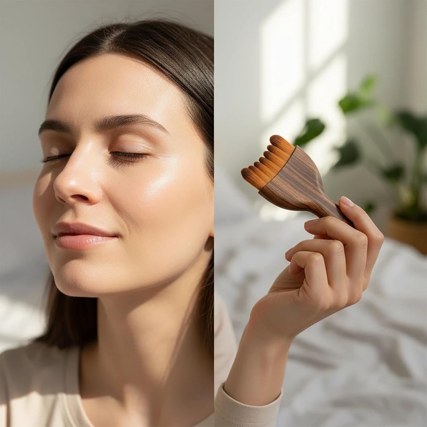 Skiennix Lymphatic Contour Face Brush - Lifting & Firming Tool for Enhanced Skin Glow | Ergonomic Design (1 Pc)