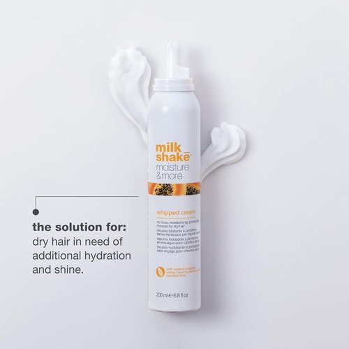 Milk_Shake Moisture & More Whipped Cream - No Rinse Hair Moisturizer Foam | Boost Shine & Softness | 6.8 fl oz (200 ml)