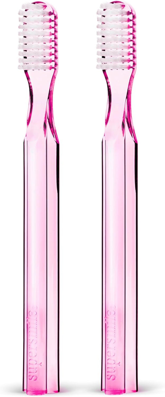 Supersmile 45° Patented Toothbrush - New Generation Design, Pink - 2 Count