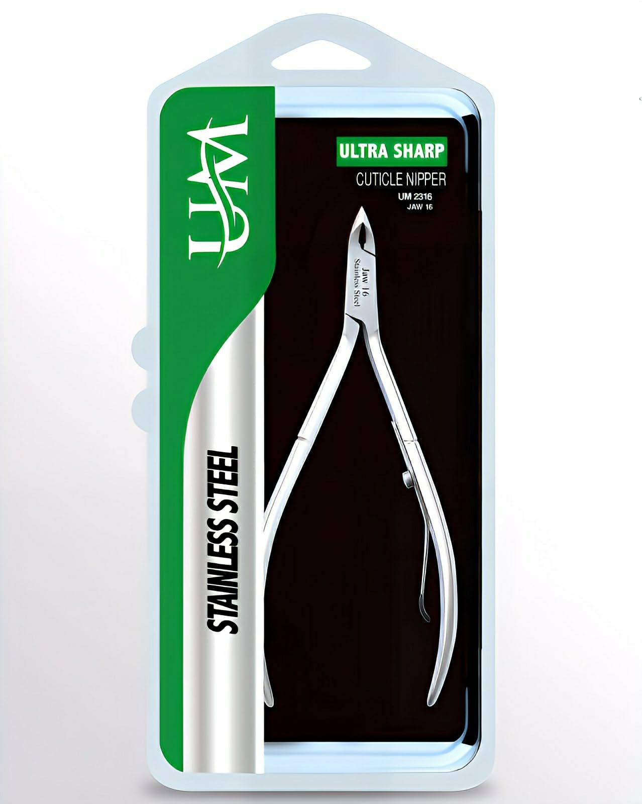 UM Supplies Cuticle Trimmer | Hangnail Remover | Extremely Sharp | Professional Cuticle Nippers | Stainless Steel | Cuticle clippers | Pedicure Manicure Tool I Jaw 16 (6mm)