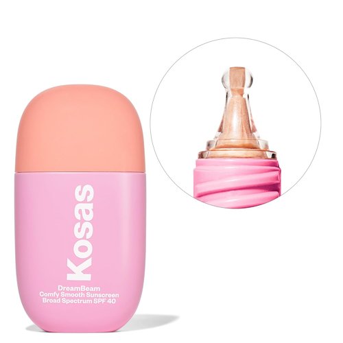 Kosas DreamBeam SPF 40 Mineral Sunscreen - Lightweight Hydrating Face Protection for Makeup, 40 ml