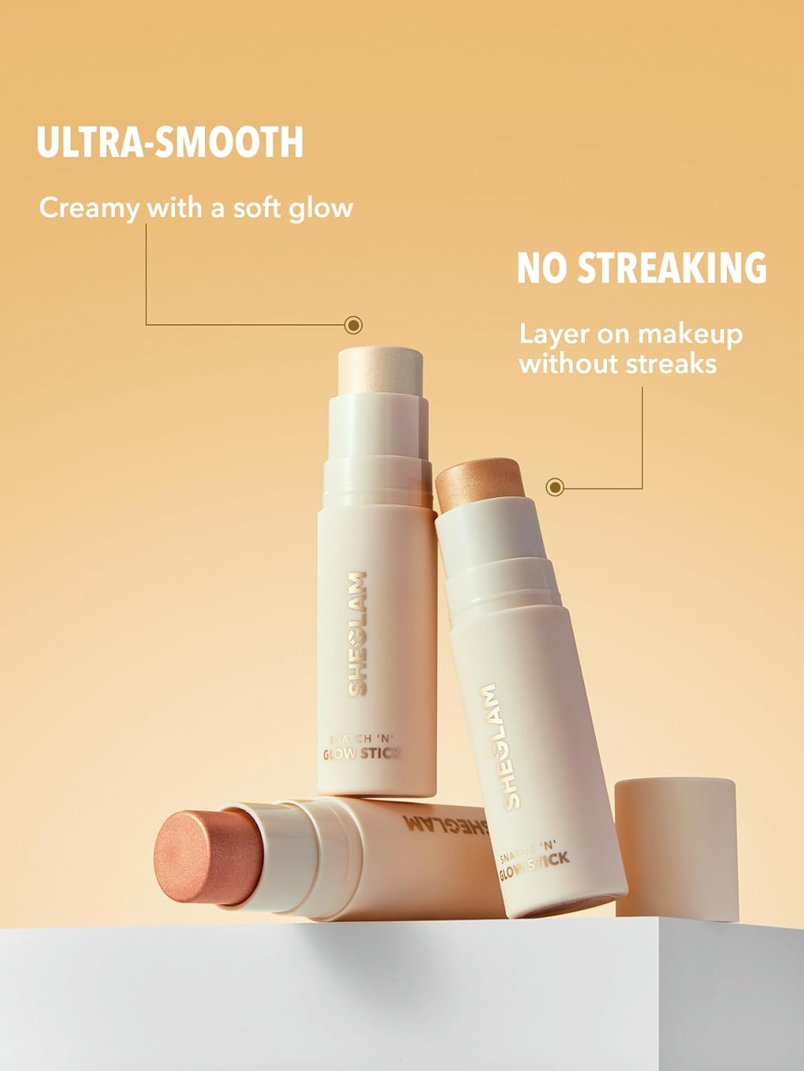 SheGlam Cream Highlighter Stick - Long-Lasting, Brightening, Non-Caking Makeup | Tea Cake