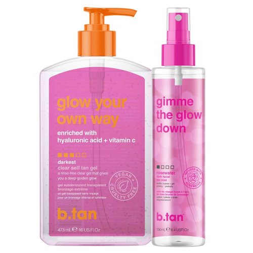 b.tan Self Tan Gel & Face Mist Kit - Transfer-Resistant Tanning Gel with Gradual Tan Mist