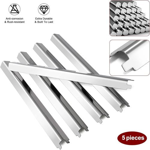 Hiorucet Grill Replacement Parts - Cooking Grate & Heat Plate for Charbroil 5 & 2 Burner Models
