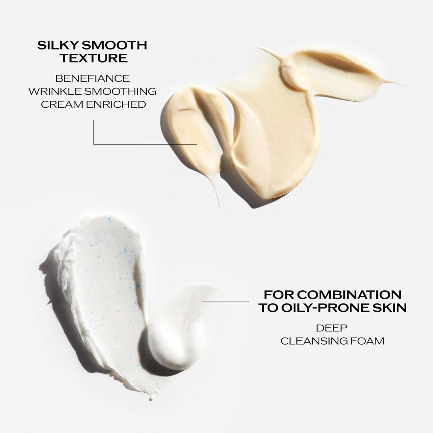 Shiseido Benefiance Wrinkle Smoothing Cream - Enriched Formula (75 mL) | Deep Cleansing Foam (125 mL)