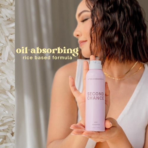 Beachwaver Co. Second Chance Dry Shampoo - Travel Size (1.4 Oz) | Vegan Oil-Absorbing Formula | Brazilian Berry Scent