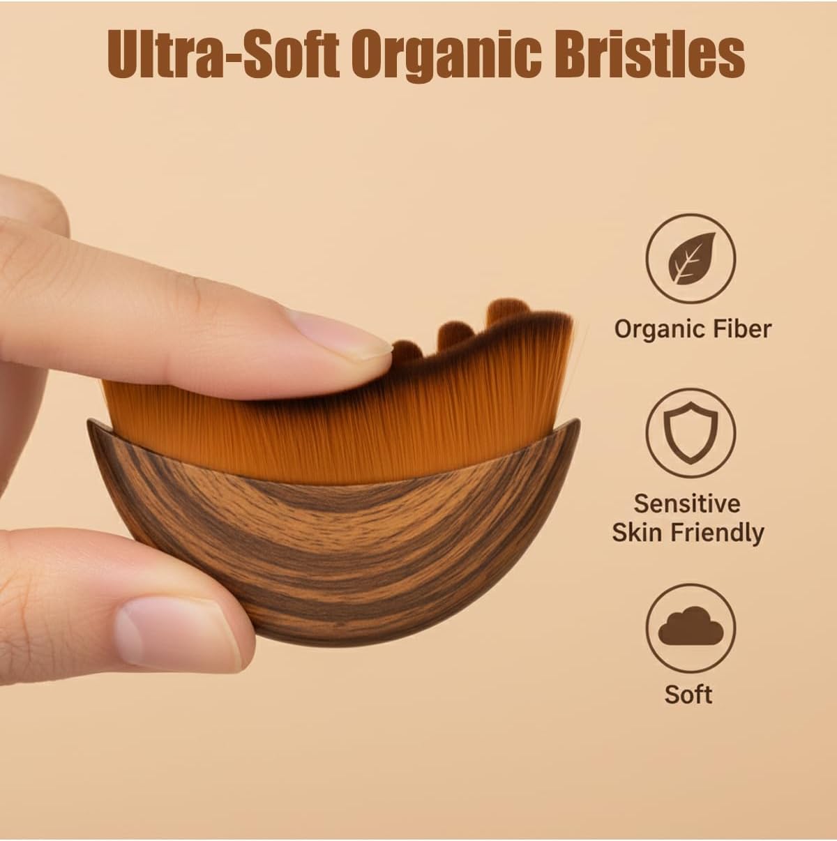 Lymphatic Contour Face Brush - Lymphatic Facial Drainage Brush - Dry Soft Organic Reduce Puffiness Improve Skin & Radiance Relieve Fatigue - Ergonomic Design for Daily Skin (1PCS)