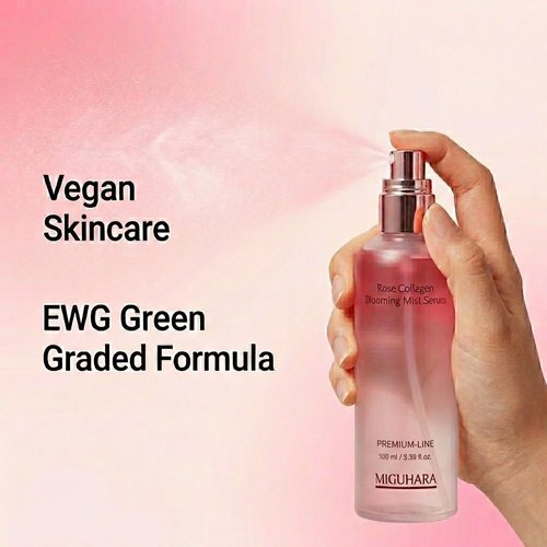 MIGUHARA Facial Mist & Mist Serum, Korean Skincare (Rose)