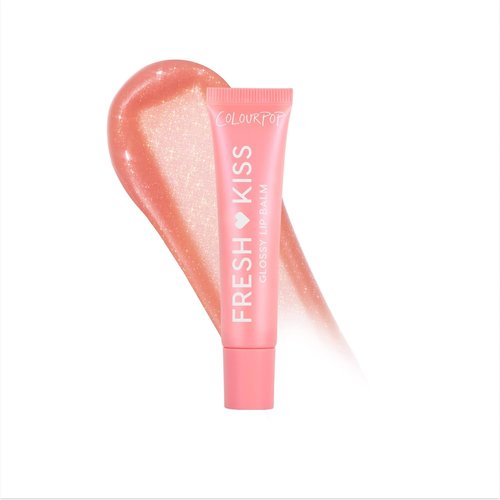 ColourPop Fresh Kiss Glossy Lip Balm - Hydrating Peptide-Enriched Formula - Pearlescent Shimmer - Vegan + Cruelty-Free - Peach Mochi (0.49 oz)