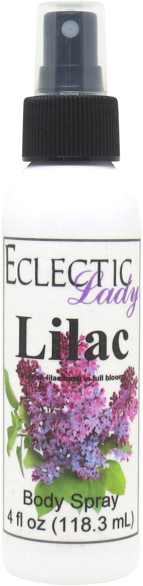 Eclectic Lady Lilac Body Spray, 2 ounces, Body Mist for Women with Clean, Light & Gentle Fragrance, Cologne with Soft, Subtle Aroma For Daily Use