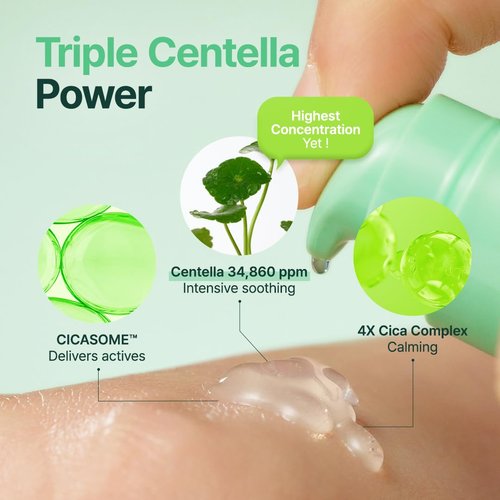 PURITO Centella Unscented Serum - Lightweight Calming Formula for Sensitive Skin, 2 fl. oz / 60ml